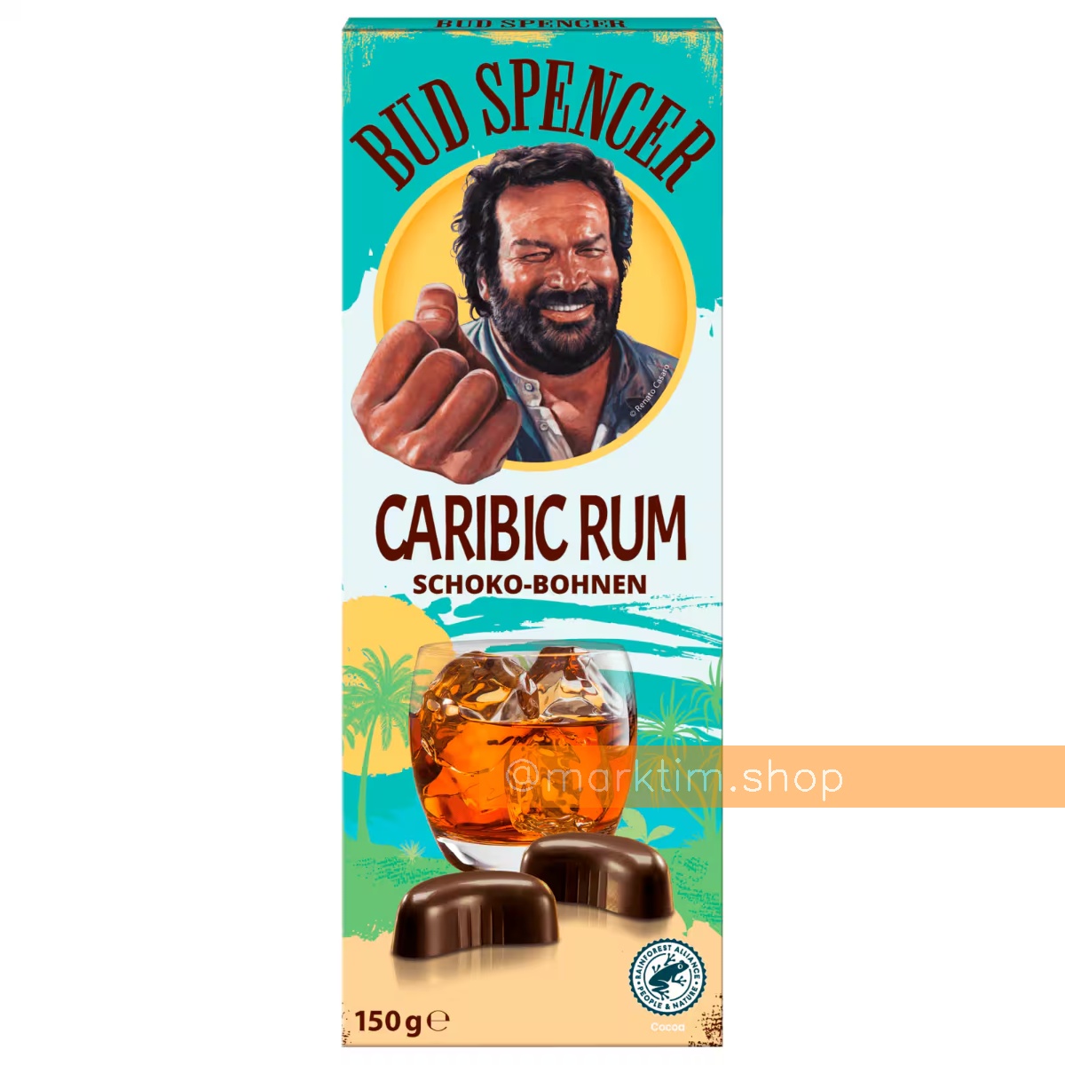 Шоколадні цукерки Шоко-Бонен 45% какао з карибським ромом Bud Spencer (150 г)