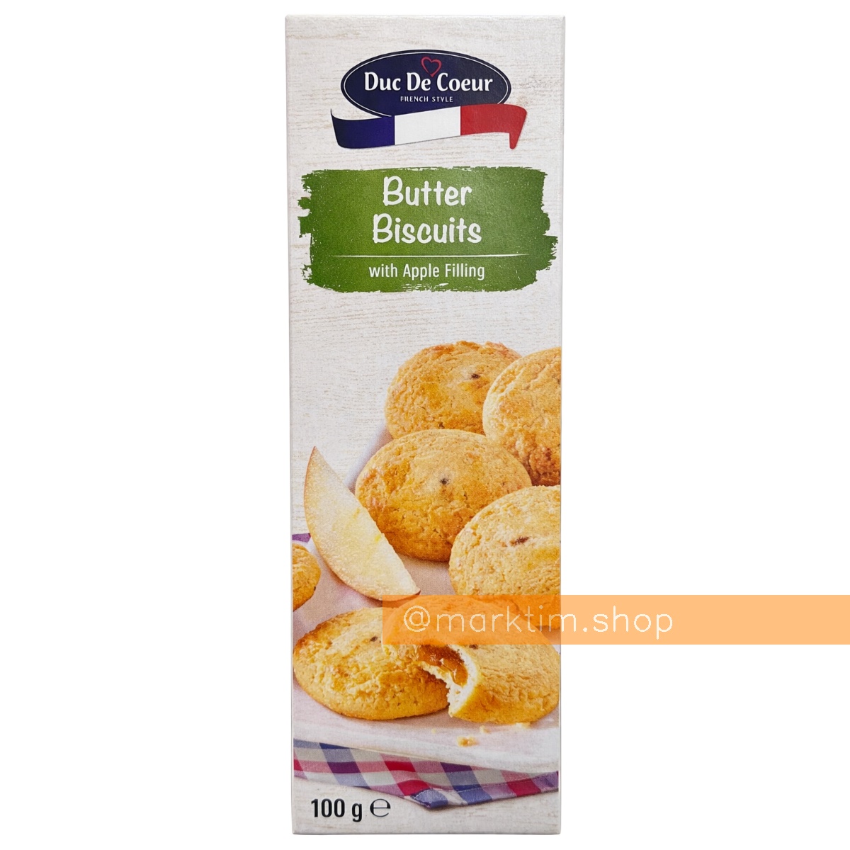 Печиво масляне з начинкою Яблуко DUC DE COEUR (100 г)