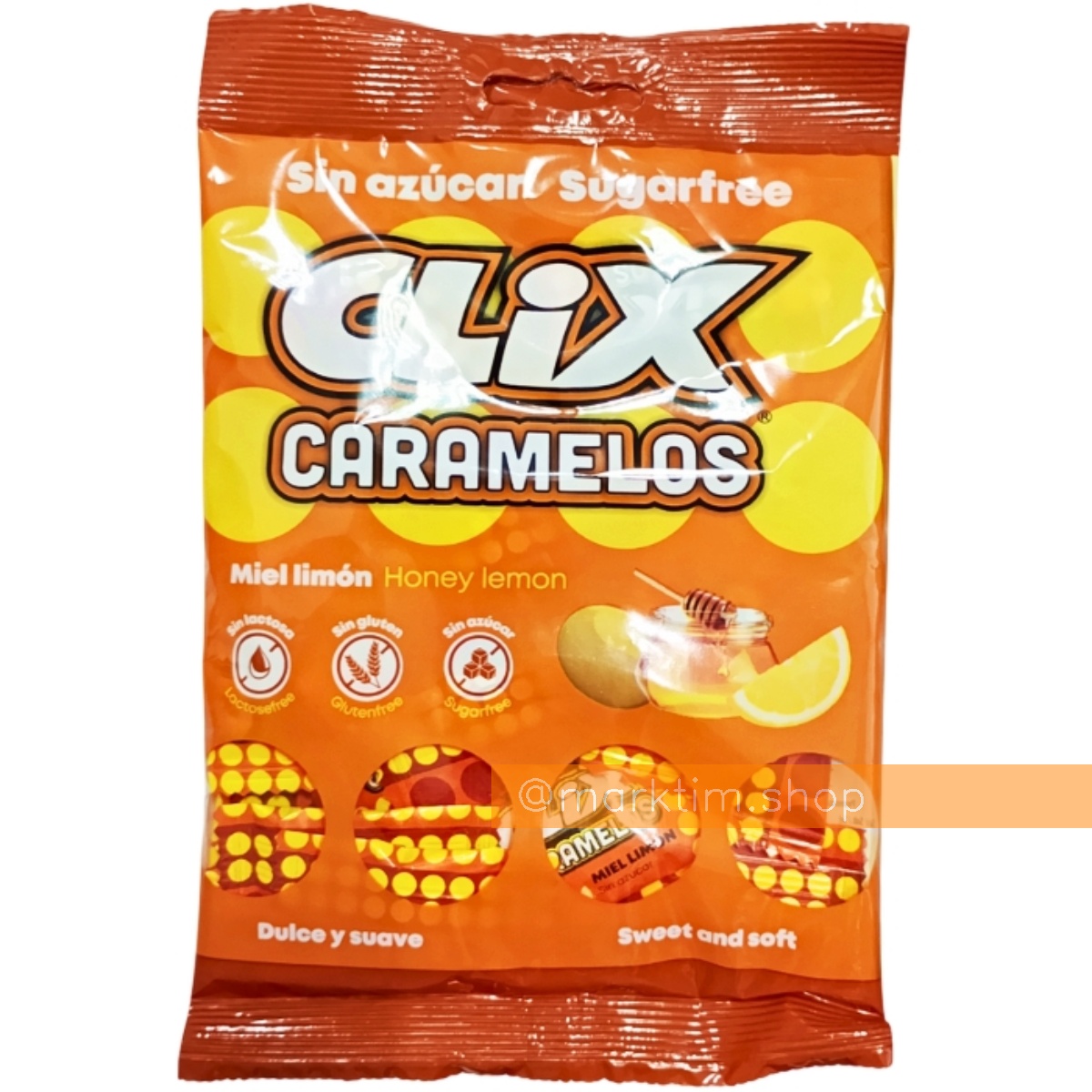 Льодяники мед і без цукру, без лактози, без глютену CLIX (42 г)