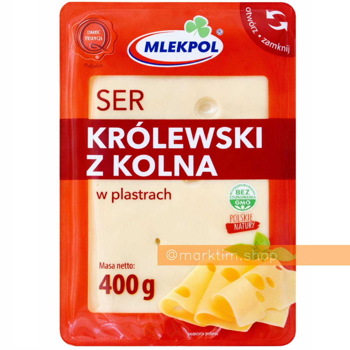 Сир Королівський з Кельна, нарізка Mlekpol (400 г)