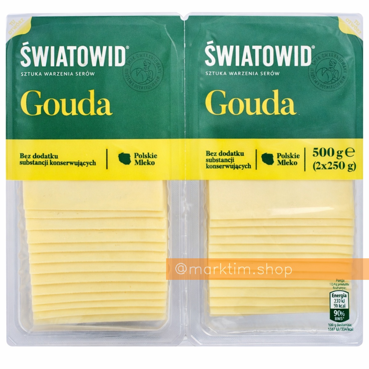 Сир Гауда, нарізка Swiatowid (2x250 г)