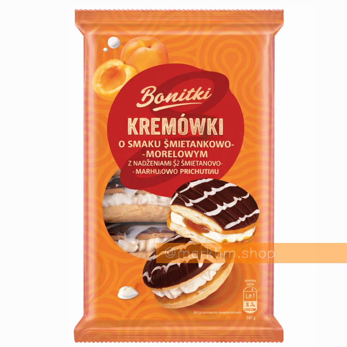 Кремове печиво з абрикосовим джемом і вершковим кремом TWOJE SLODKIE CHWILE (330 г)