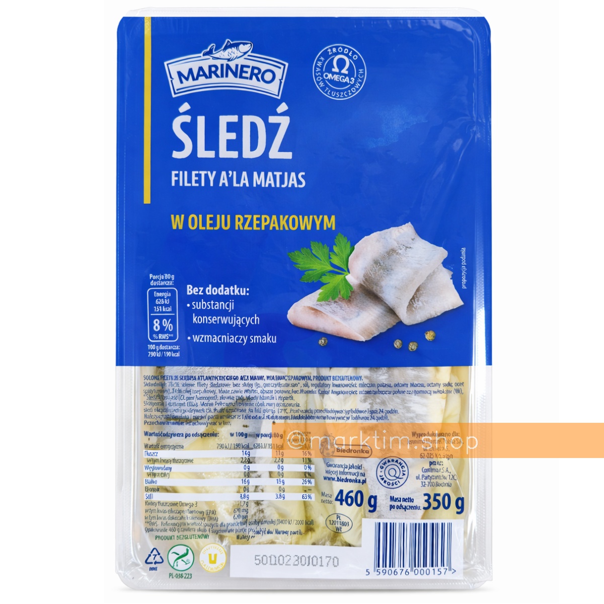 Філе оселедця а ля Матіас в ріпаковій олії а ля Матьʼє Marinero (460 г)
