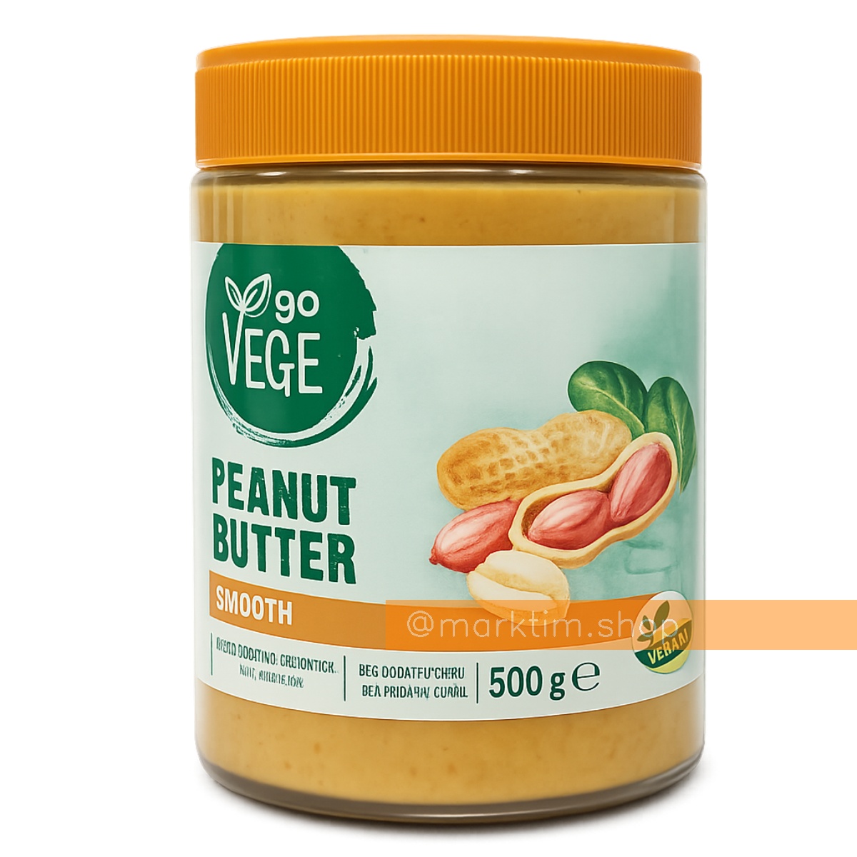 Арахісовий крем 100% арахісу Smooth без цукру Go Vege (500 г)