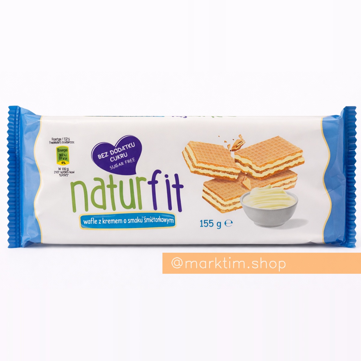 Вафлі з вершковим кремом без цукру NATURFIT (155 г)