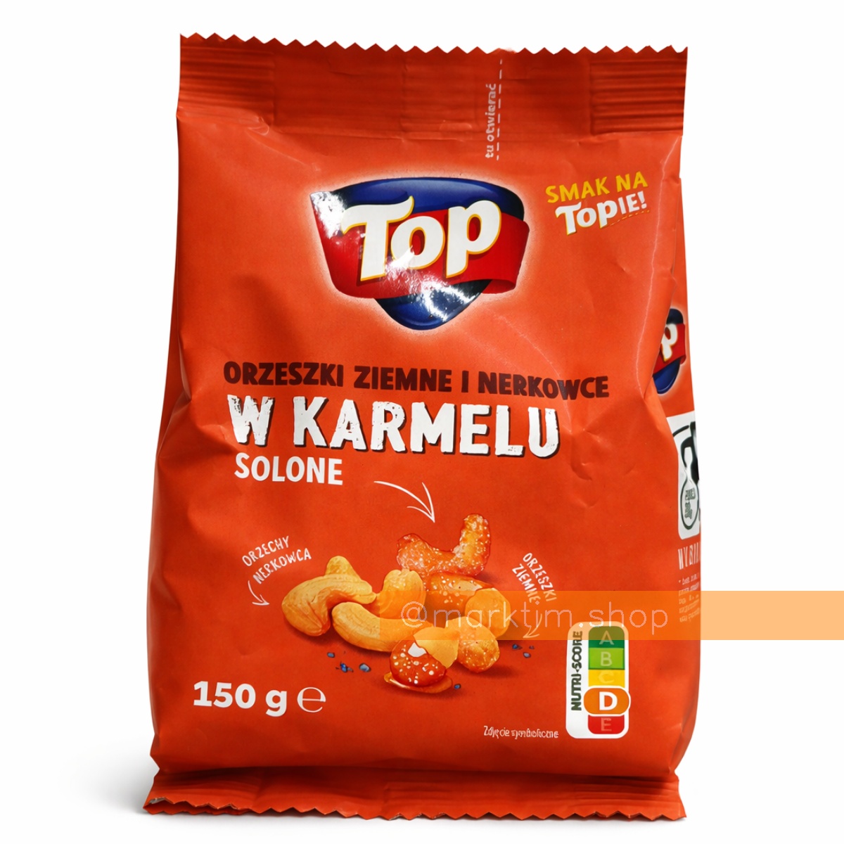 Арахіс і кеш'ю смажений у карамелі з сіллю TOP (150 г)