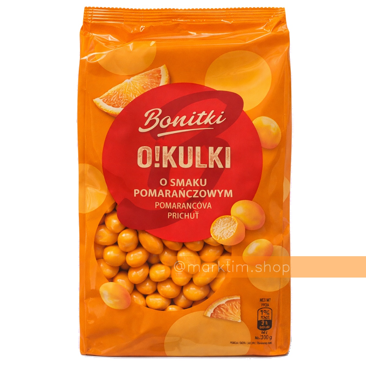 Печиво-драже в глазурі з апельсином O!Kulki BONITKI (260 г)