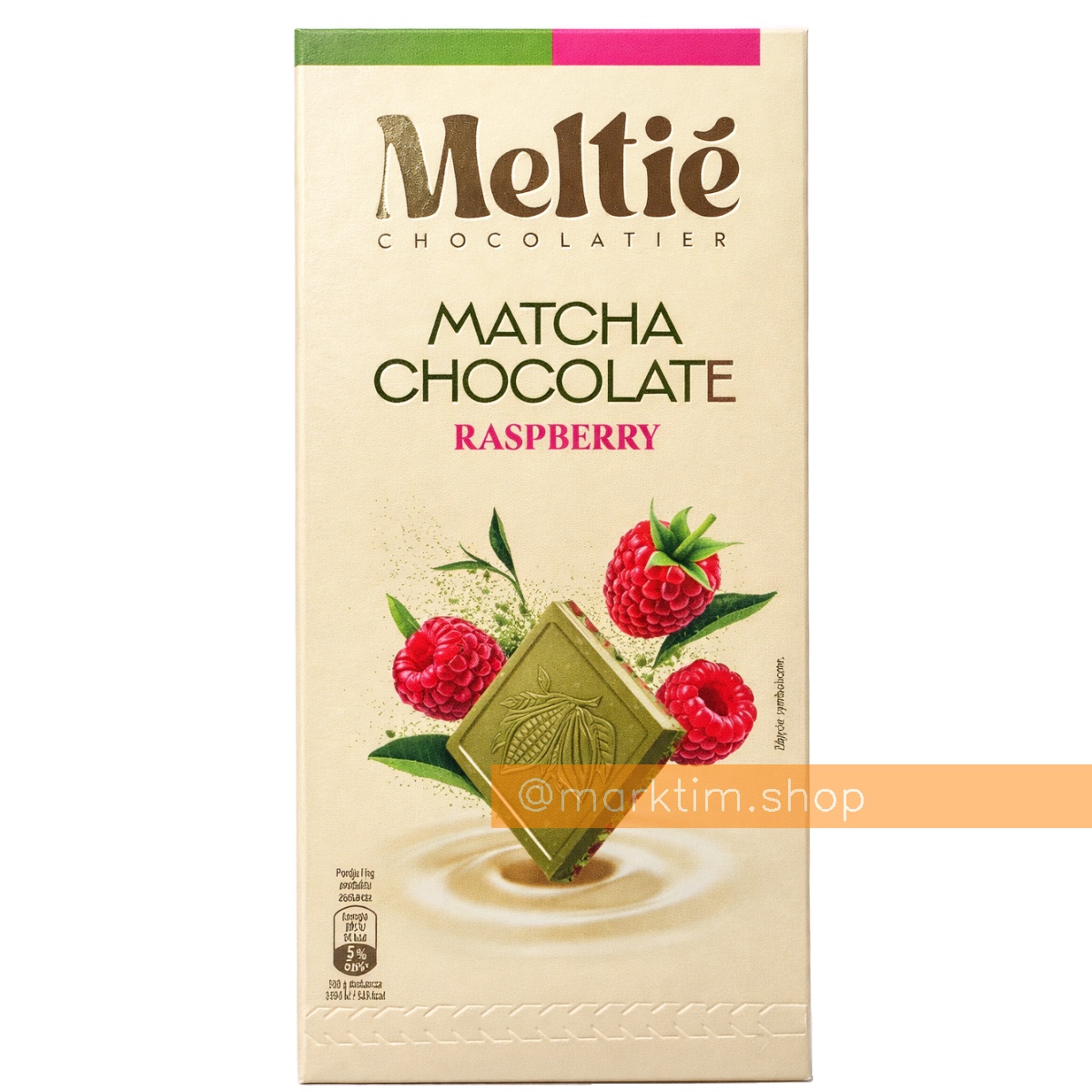 Шоколад матча з малиною MELTIE (100 г)