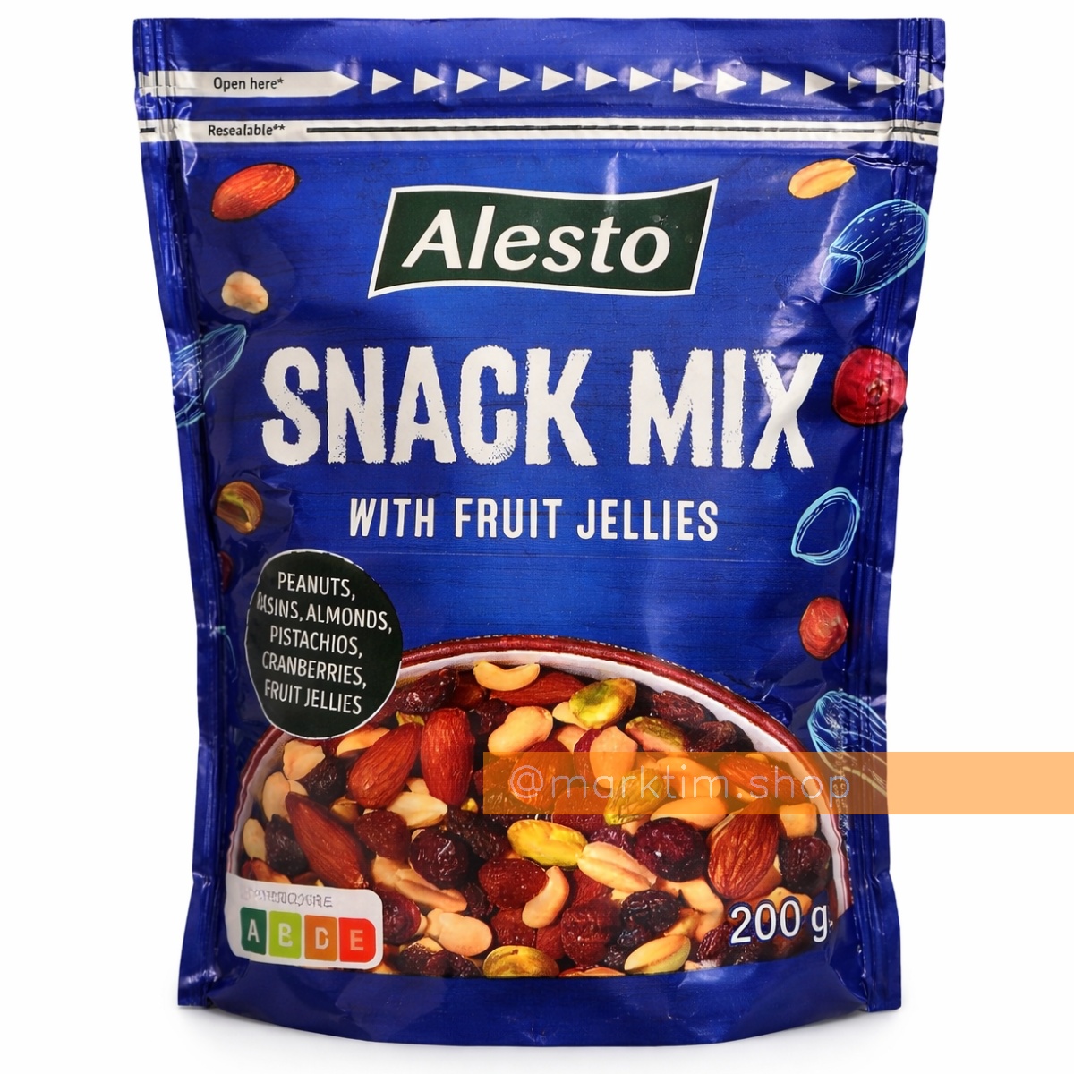 Суміш горіхів із фруктовими мармеладками Snack Mix ALESTO (200 г)