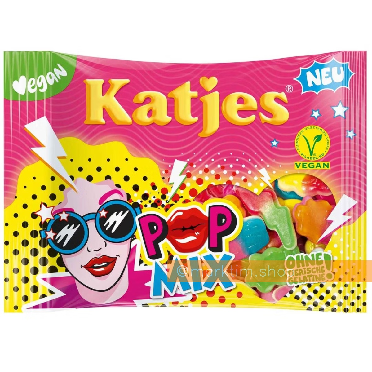 Жувальні цукерки Pop Mix веган Katjes (210 г)