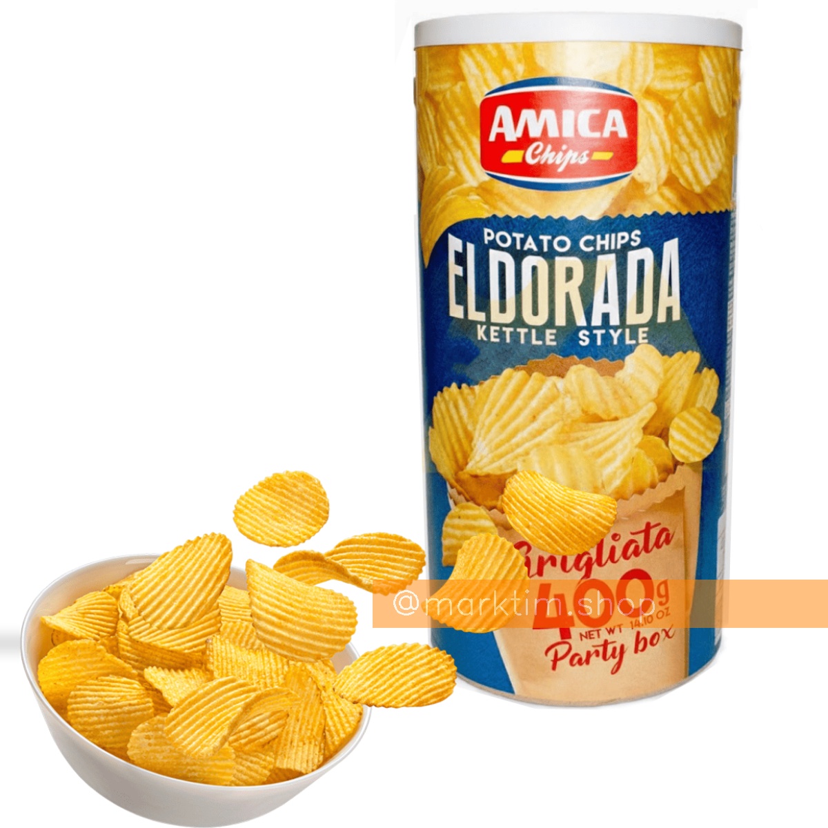 Гігантська упаковка рифлених чіпсів Amica Eldorado (400 г)