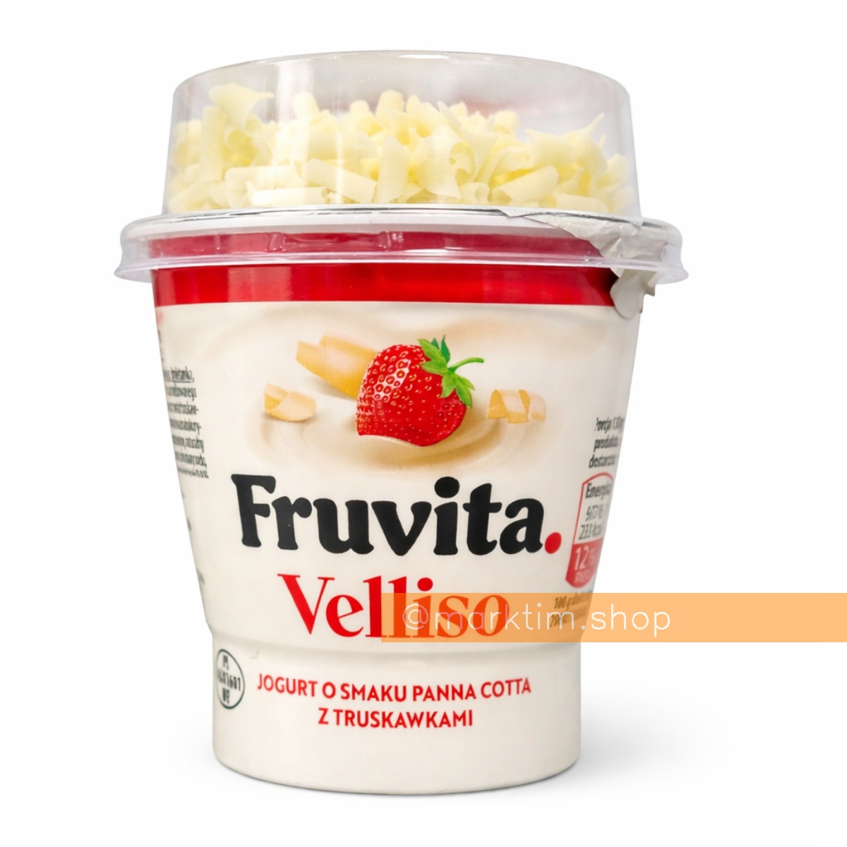 Йогурт з полуницею та білим шоколадом Velliso FRUVITA (138 г)