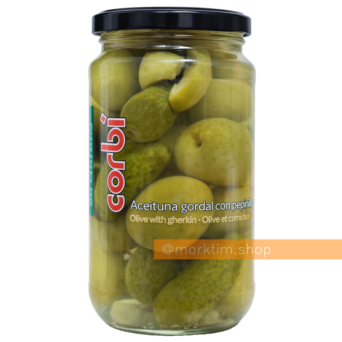 Оливки з корнішонами CORBI (325 г)