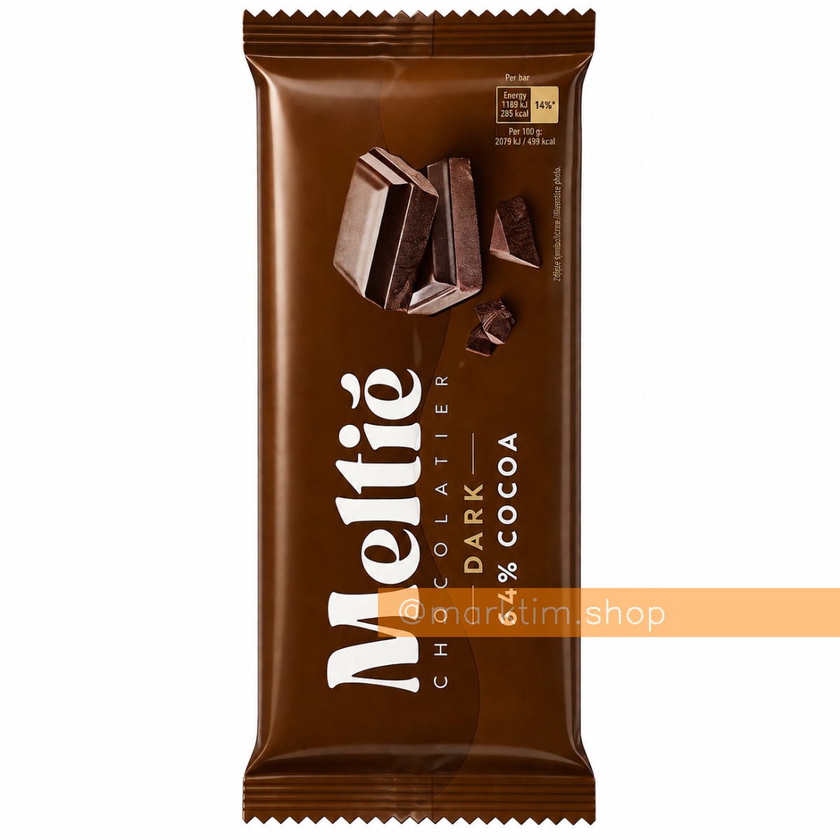 Чорний шоколад 64% MELTIE (100 г)