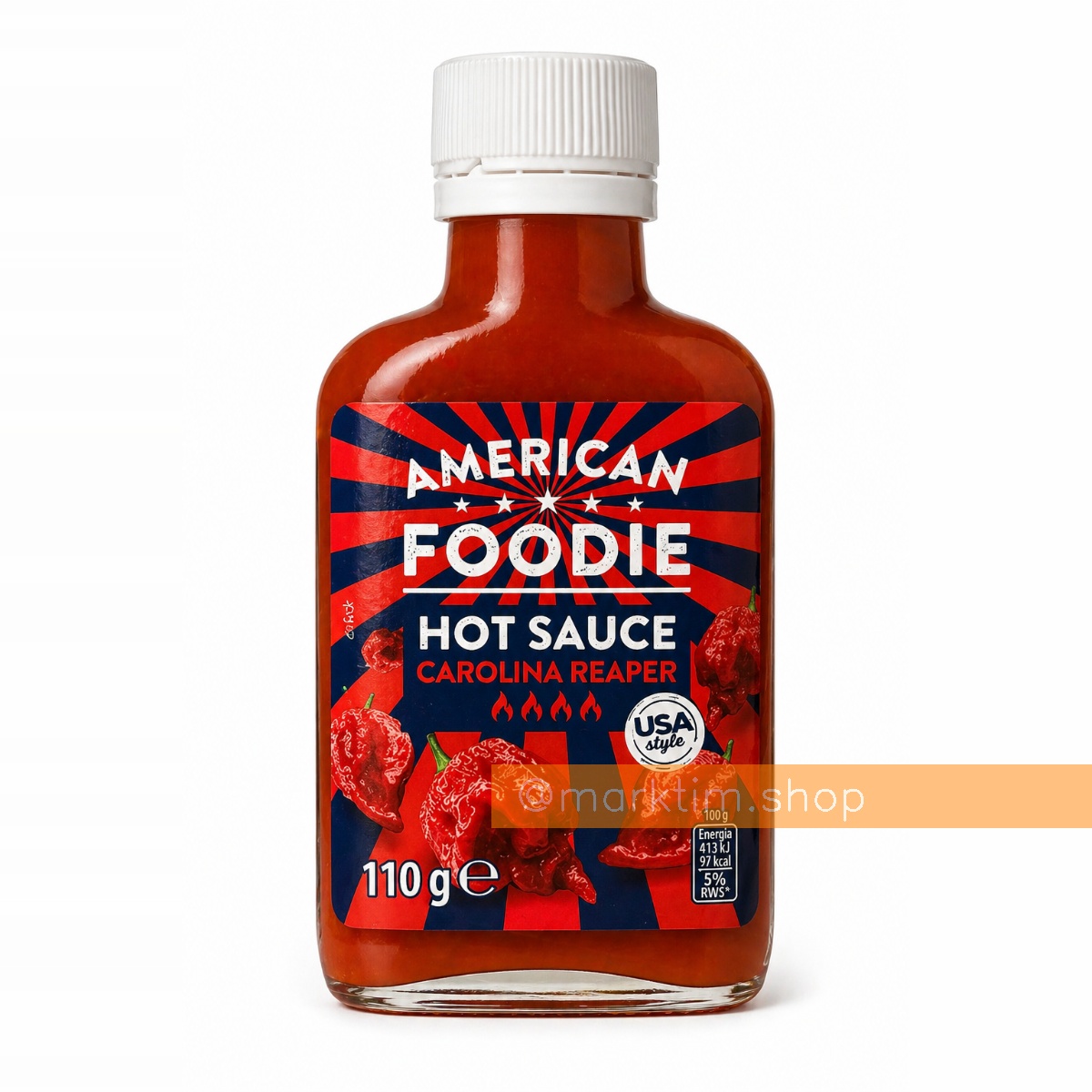 Гострий соус з перцем Кароліна Ріпер Carolina Reaper Roleski AMERICAN FOODIE (110 г)