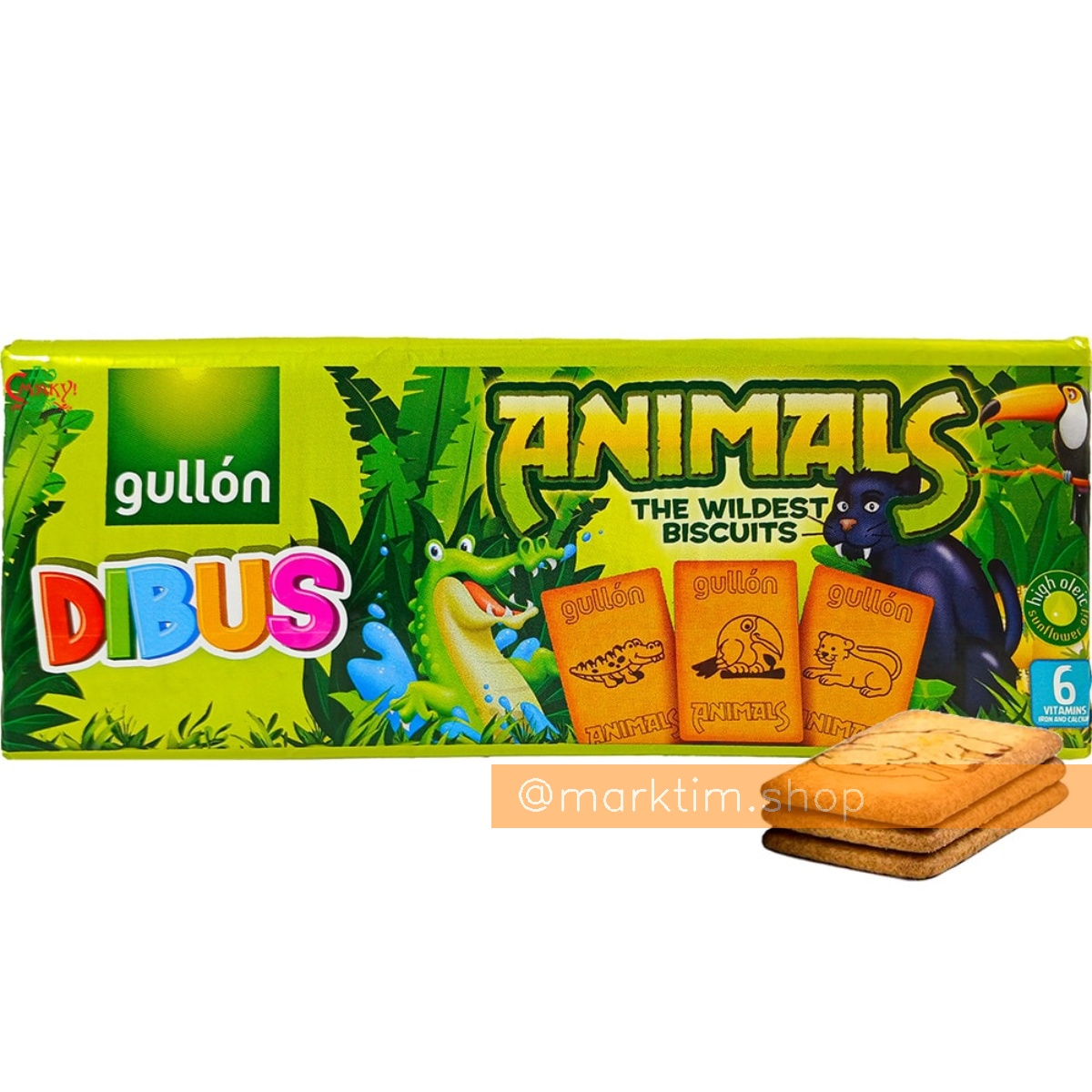 Бісквітне печиво з вітамінами Тварини Animals GULLON (200 г)