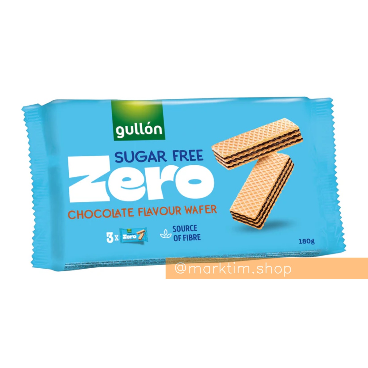 Вафлі без цукру, шоколадні Zero GULLON (180 г)