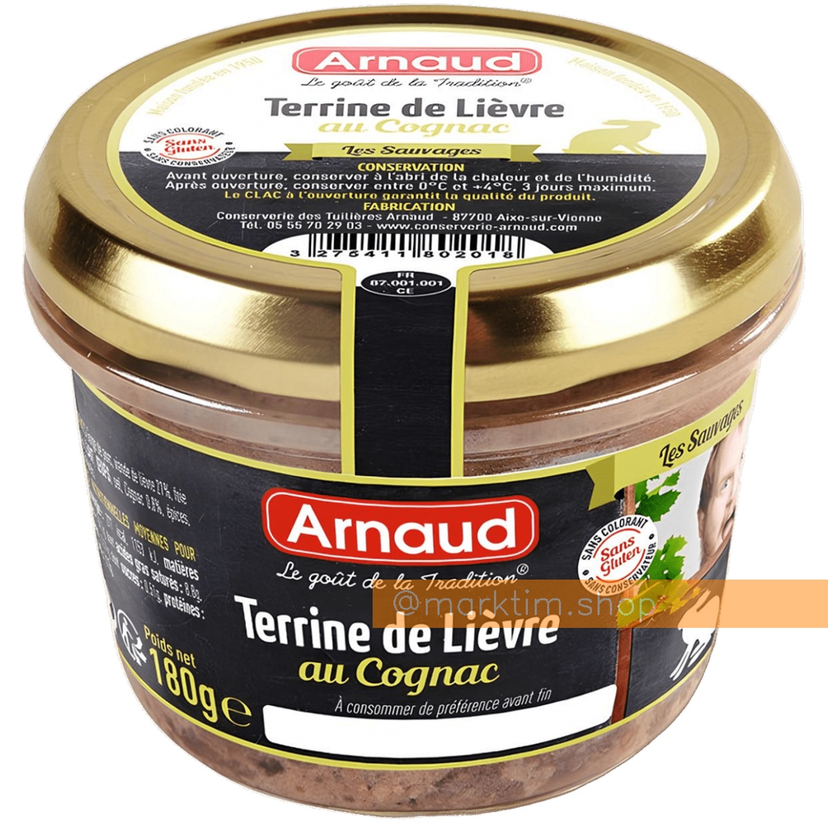 Паштет із зайця з коньяком Terrine de Lievre au Cognac Arnaud (180 г)