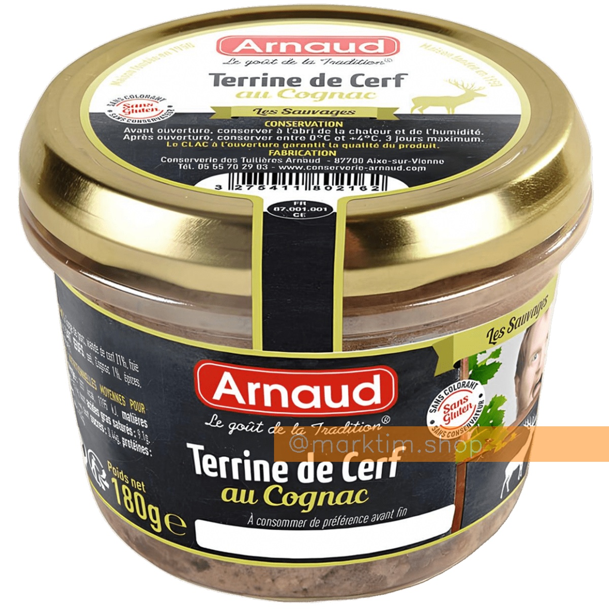 Паштет з оленини з коньяком Terrine de Cerf au Cognac Arnaud (180 г)