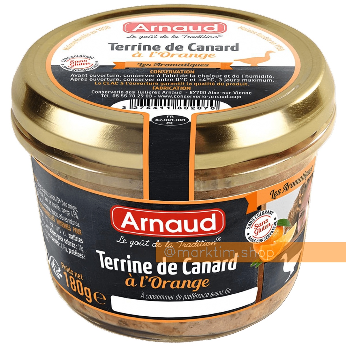 Качиний паштет з апельсином Terrine de Canard a l'Orange Arnaud (180 г)