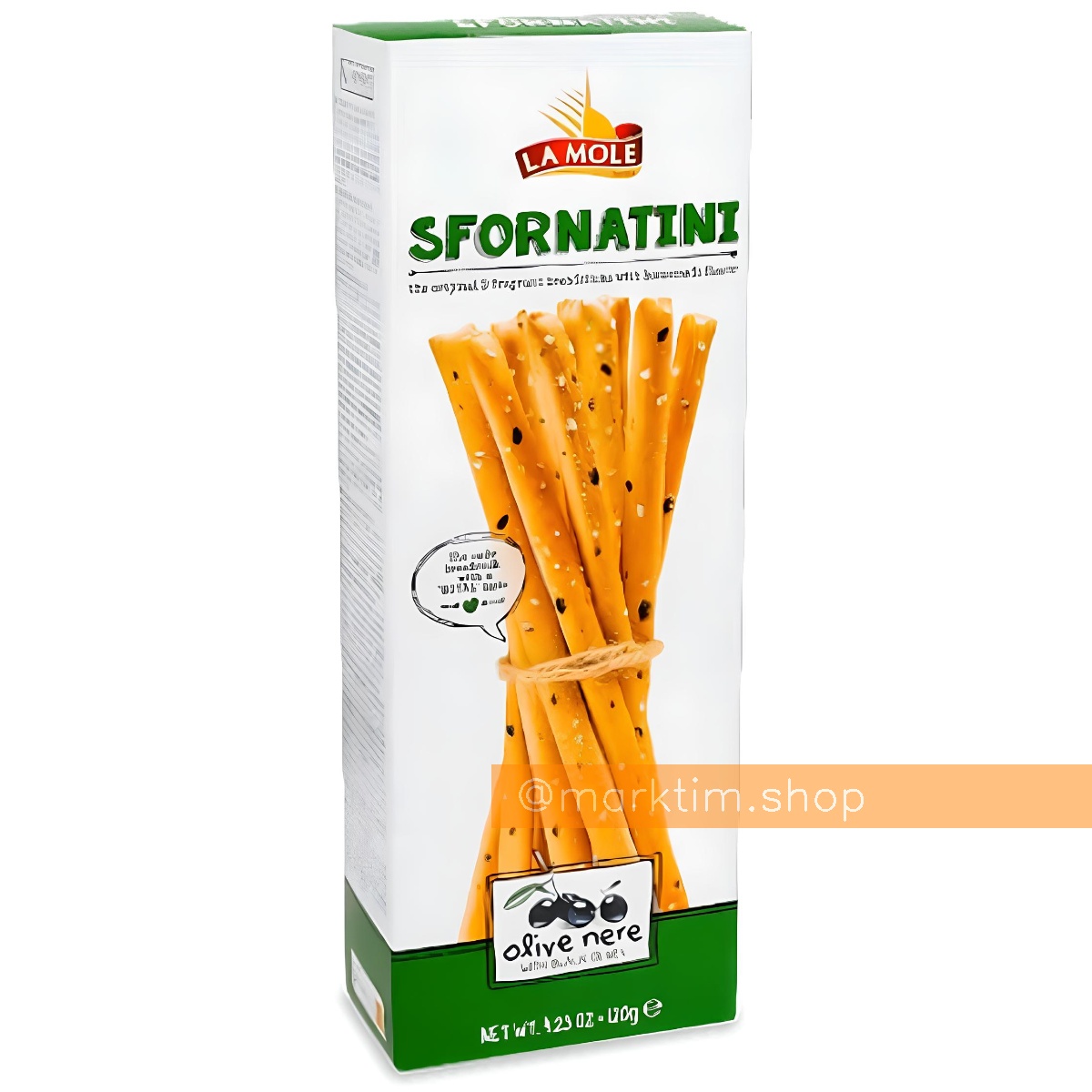 Грісіні з чорними оливками Sfornatini La mole (120 г)