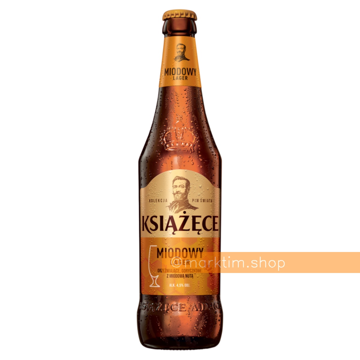 Пиво світле медове Miedowy Lager Ksiazece (500 мл)