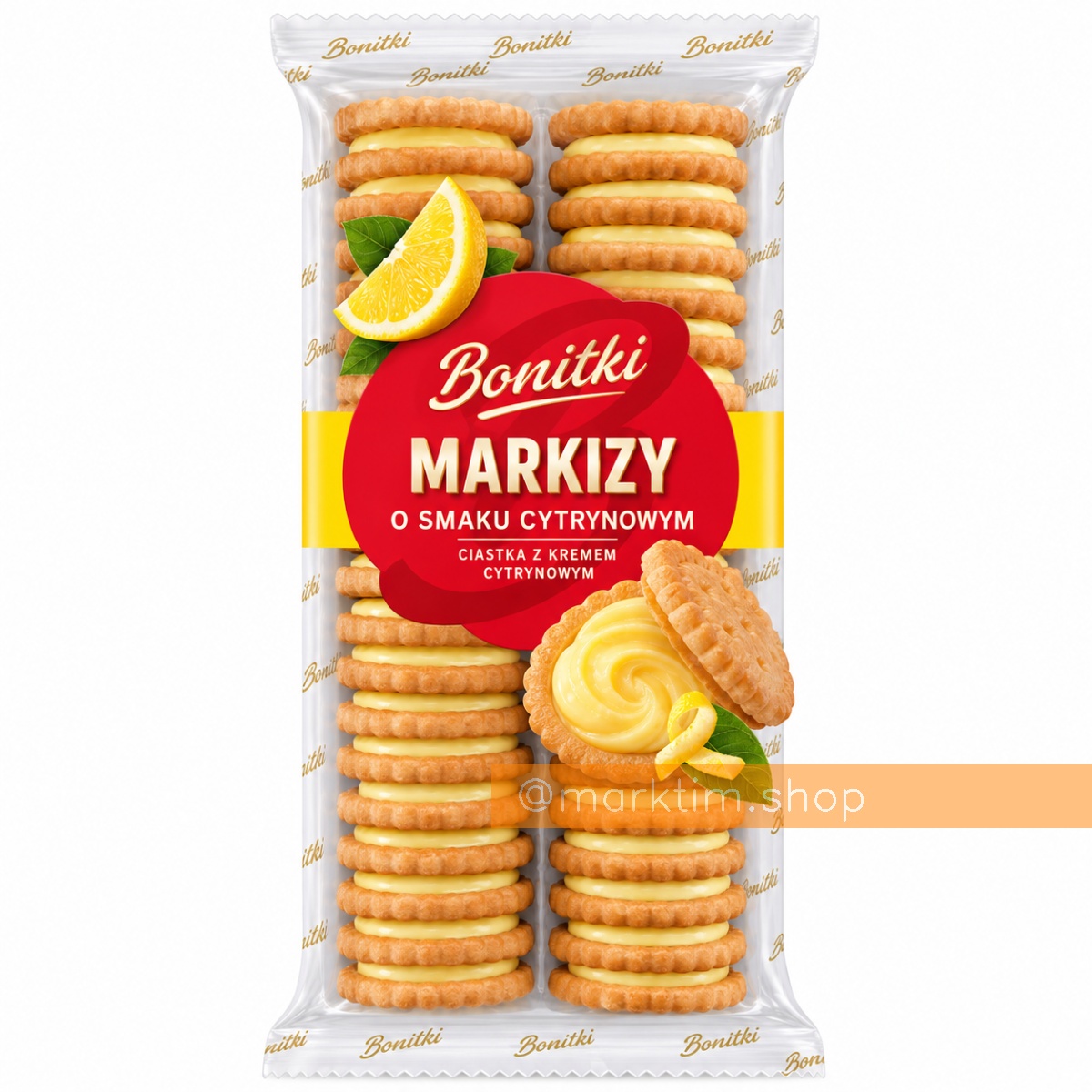 Печиво-сендвіч Маркізи з лимонним кремом Bonitki (250 г)