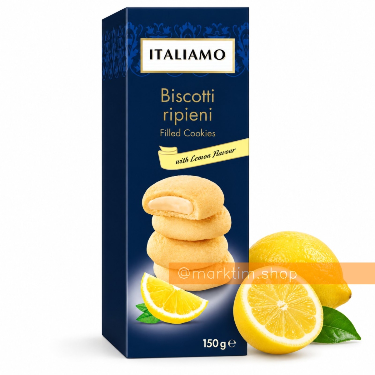 Печиво з лимонною начинкою ITALIAMO (150 г)