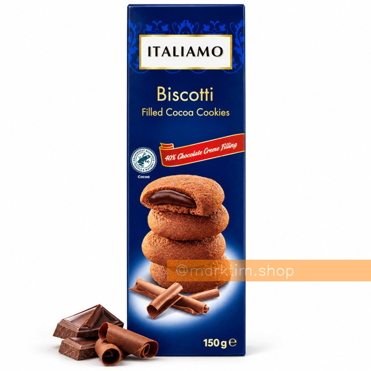 Какао-печиво з шоколадною начинкою ITALIAMO (150 г)