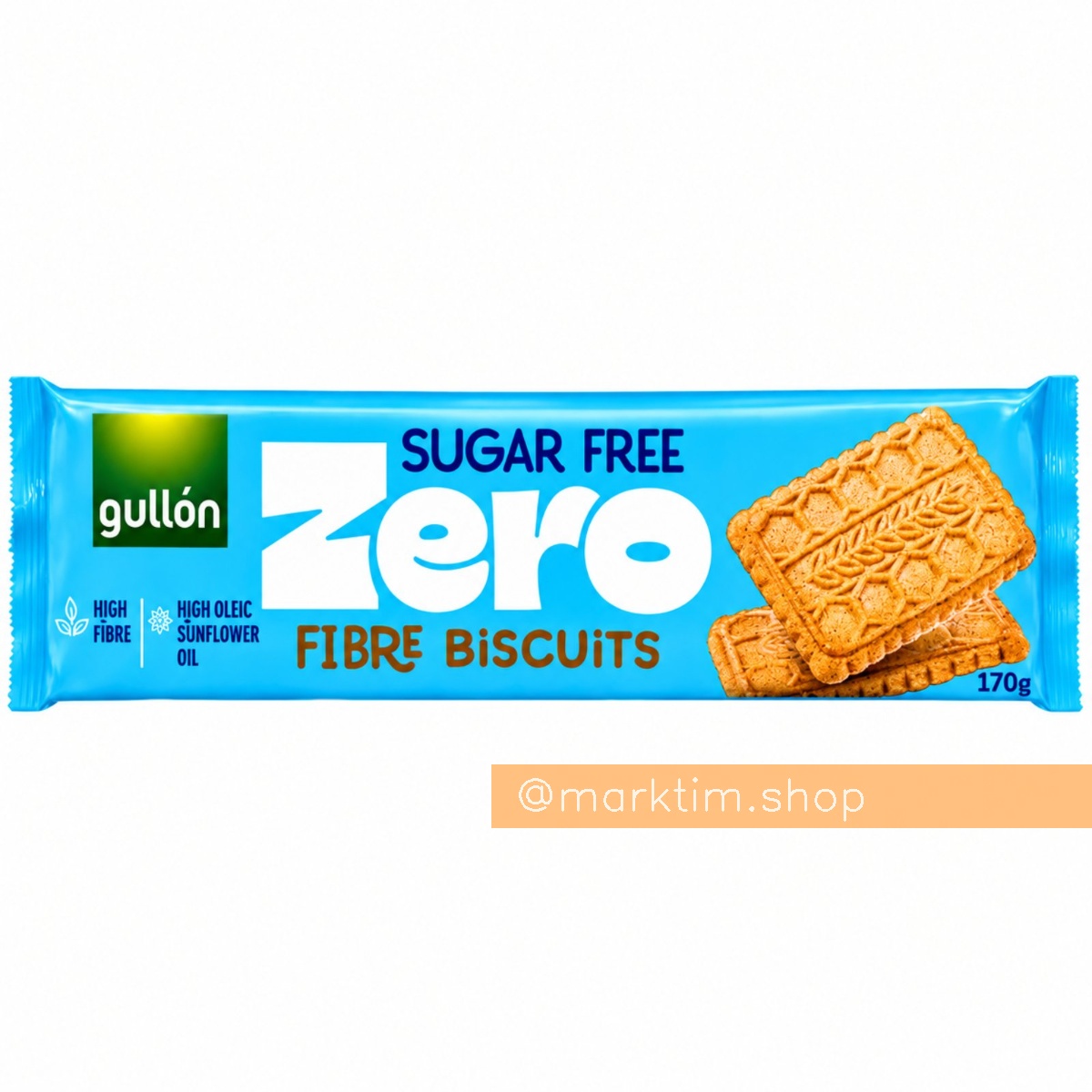 Печиво без цукру з цільнозернового борошна Zero Fibre Gullon (170 г)