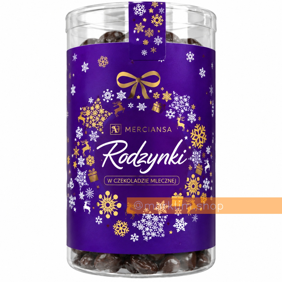 Ізюм у молочному шоколаді в тубі Christmas Edition AGROHANSA (360 г)